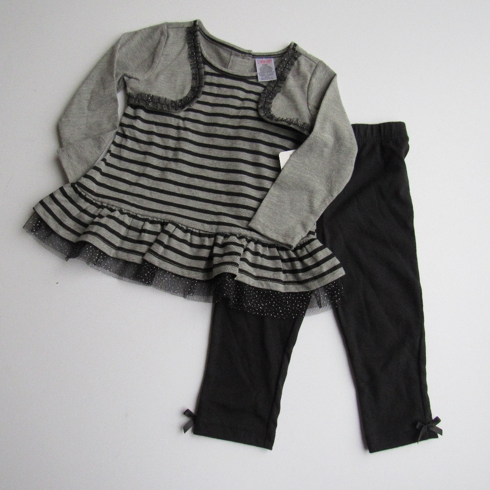 Swiggles Baby Girls Striped Tunic Top and Leggings